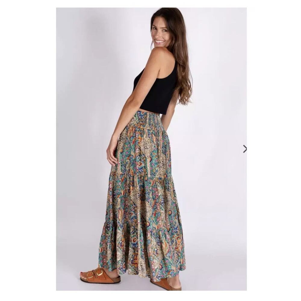 NATURAL LIFE Multicolor Bohemian Maxi Skirt - Picture 4 of 14